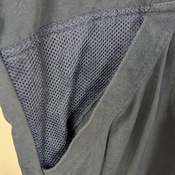 Vtg Georgia Tech 1/2 Zip Pullover Jacket XL Blue 90s Logo Windbreaker GT Hood - Picture 9 of 14